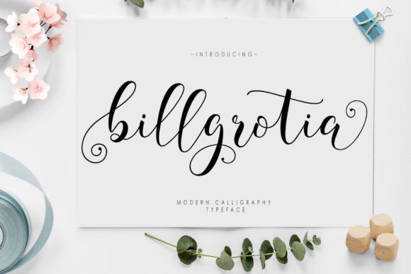 Billgrotia Script: A Stylish Handwritten Font