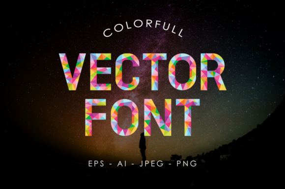 Colorful Geometric Vector Font: A Bold and Versatile Design Choice