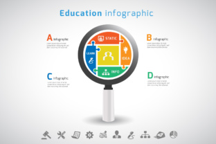 Magnifying Glass Puzzle Infographic