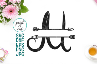 Monogram Letter M Split Font with Arrows: A Stylish and Functional Choice