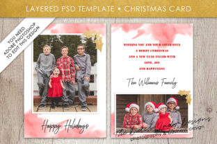 PSD Christmas Greetings Card Template