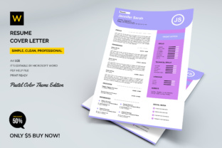 Resume Cover Letter - Pastel Colors for a Subtle Professional Edge